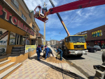Первый этап стартовал: в Избербаше на улице Азизова начали переносить электрические опоры